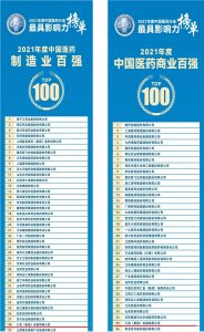 仁和集團榮登2021年度中國醫(yī)藥行業(yè)最具影響力榜單
